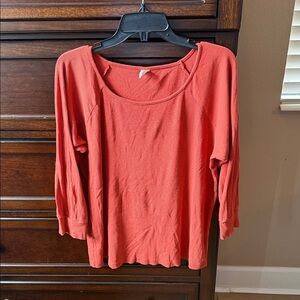 EUC Kate Quinn 3/4 Sleeve Ribbed Knit Top